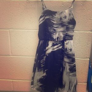 Girls black/gray/white dress. Size 8/10